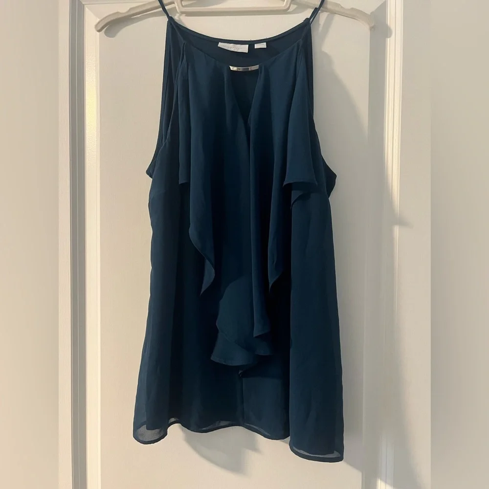 New York and Company Teal Woven Sleeveless Camisole Size M - Picture 2 of 8